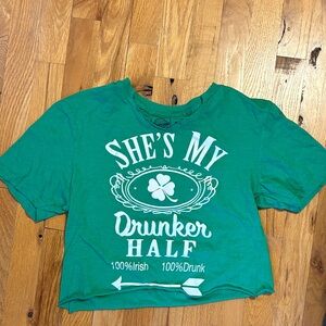 Green 'She's My Drunker Half' Graphic Tee